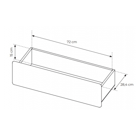 Komoda 130 cm 1-drzwiowa z szufladami LUGO dąb vicenza